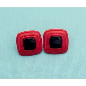 Vintage Convertible Multicolor Square Stud Earrings by Avon E18